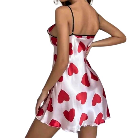 Lingerie Chemise Romatic Flirty Hearts Sz Medium wedding special occasion - Picture 2 of 5